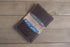 dark brown minimalist wallet 3 pocket